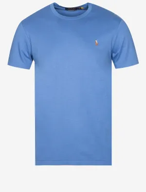 Pima Kurzarm T-Shirt Blau