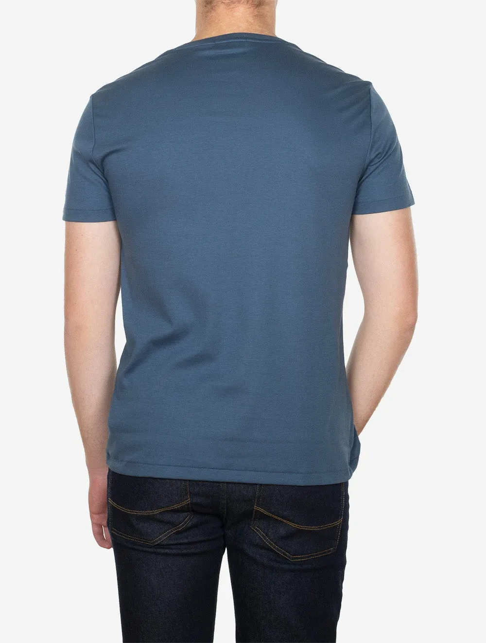Pima Kurzarm T-Shirt Clancy Blau