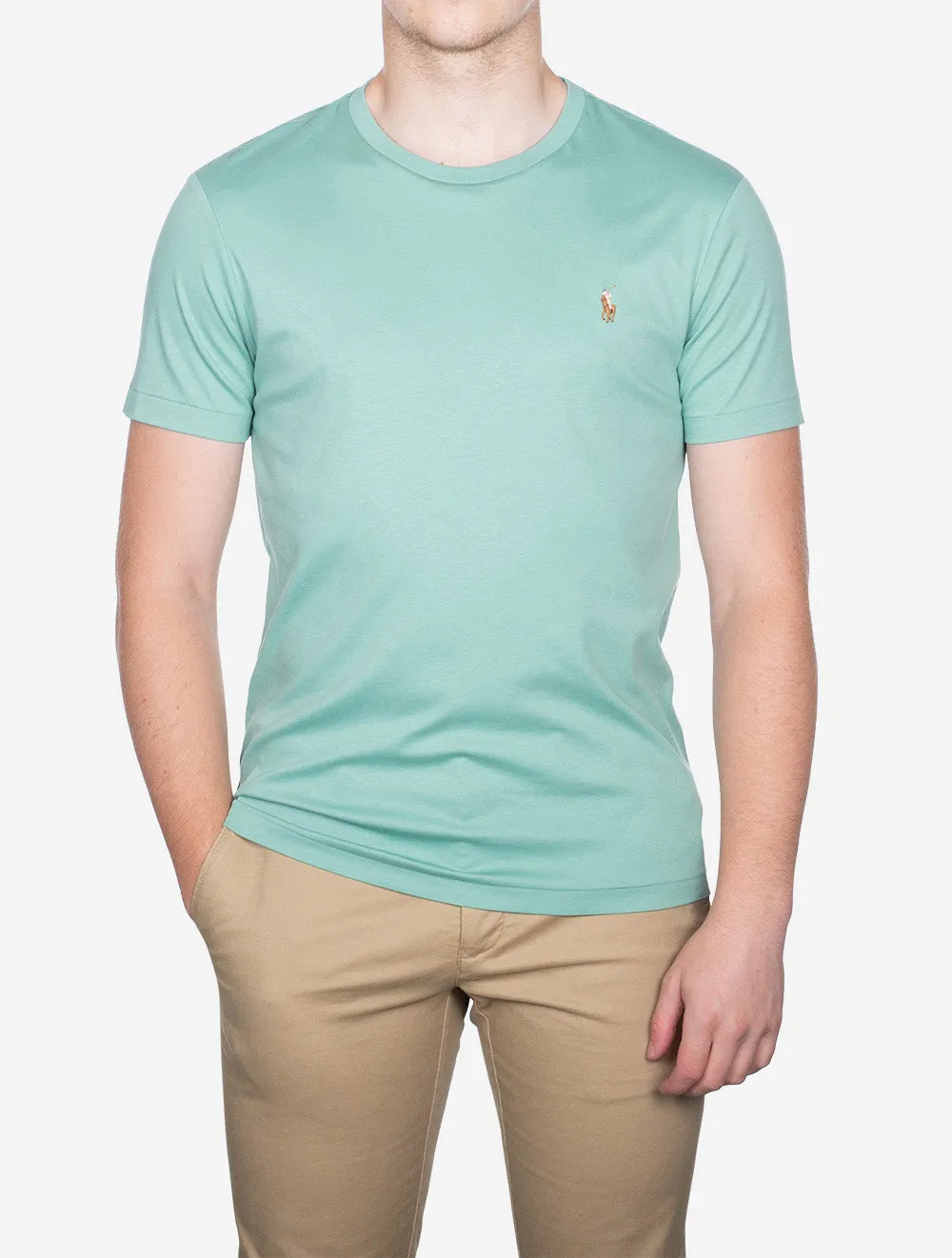Pima Kurzarm T-Shirt Grün