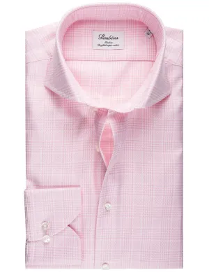 Pink Glen Check Slim Fit Hemd