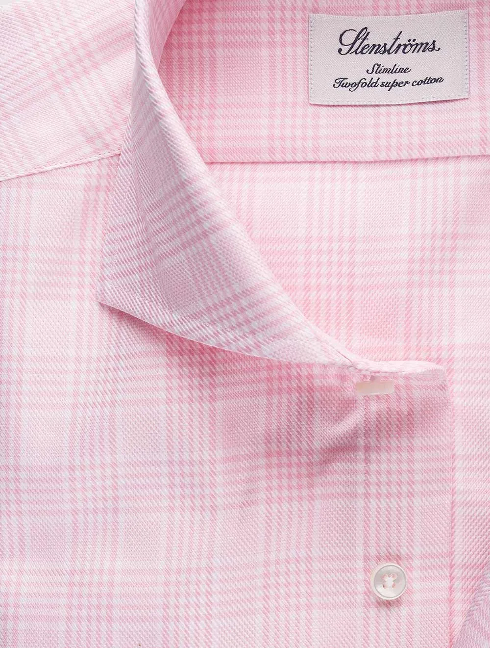 Pink Glen Check Slim Fit Hemd