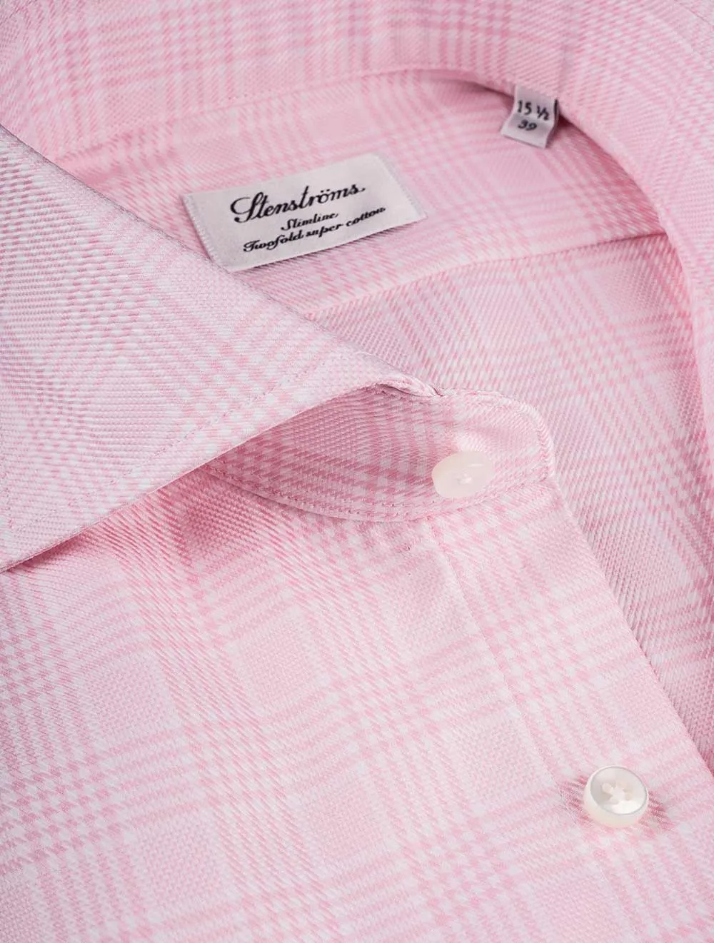 Pink Glen Check Slim Fit Hemd