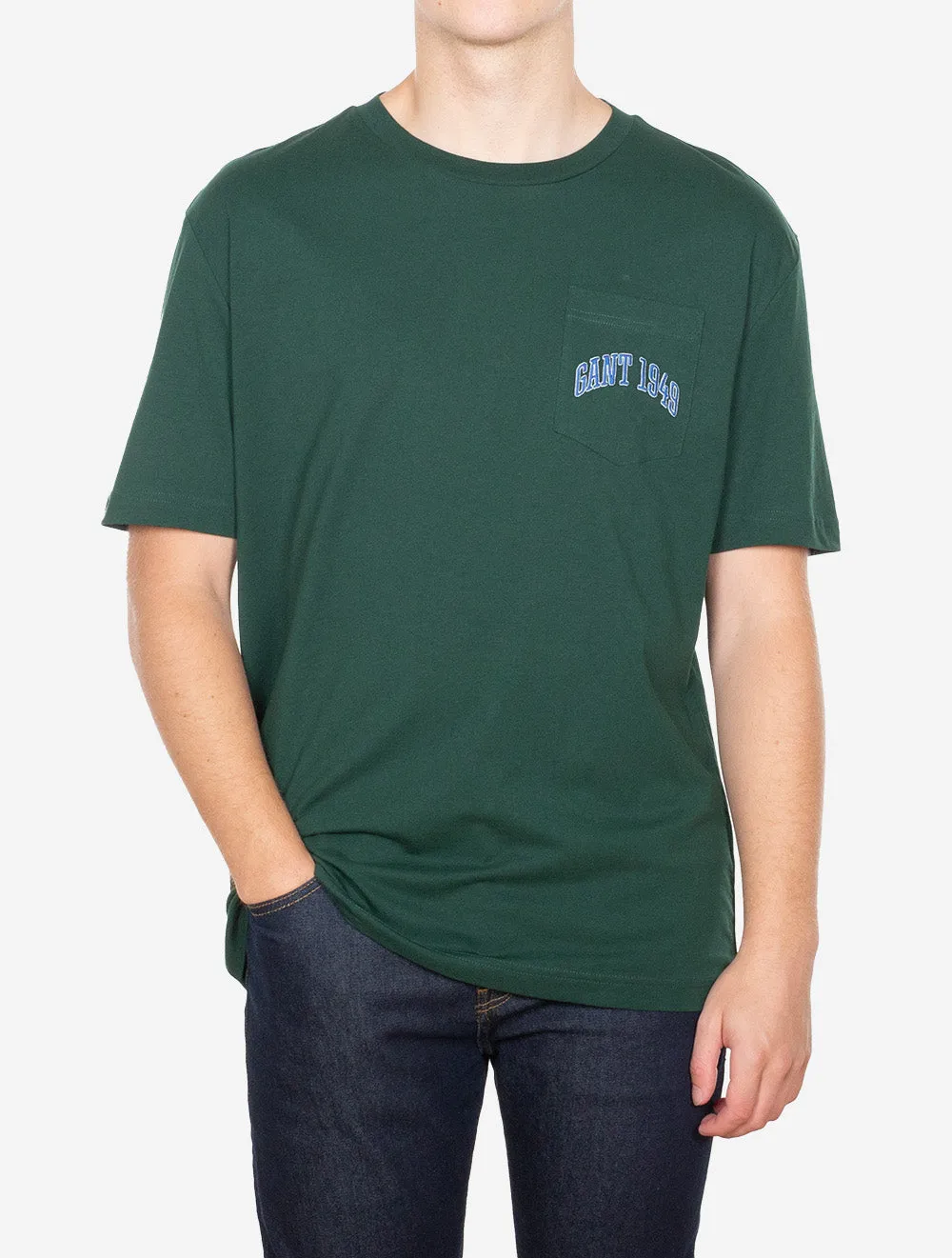 Tasche Grafik T-Shirt Tartan Grün
