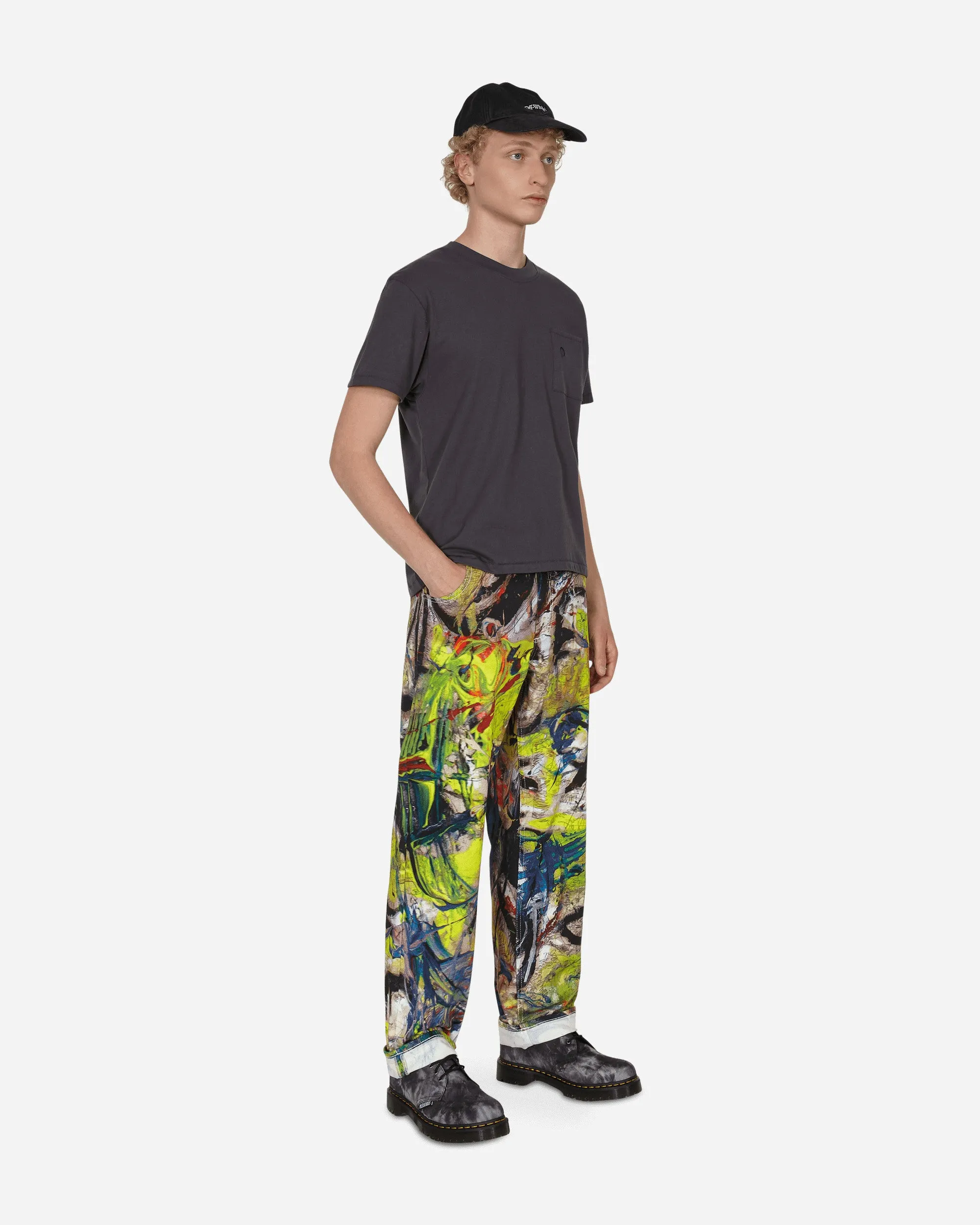 T-Shirt mit Tasche Schwarz