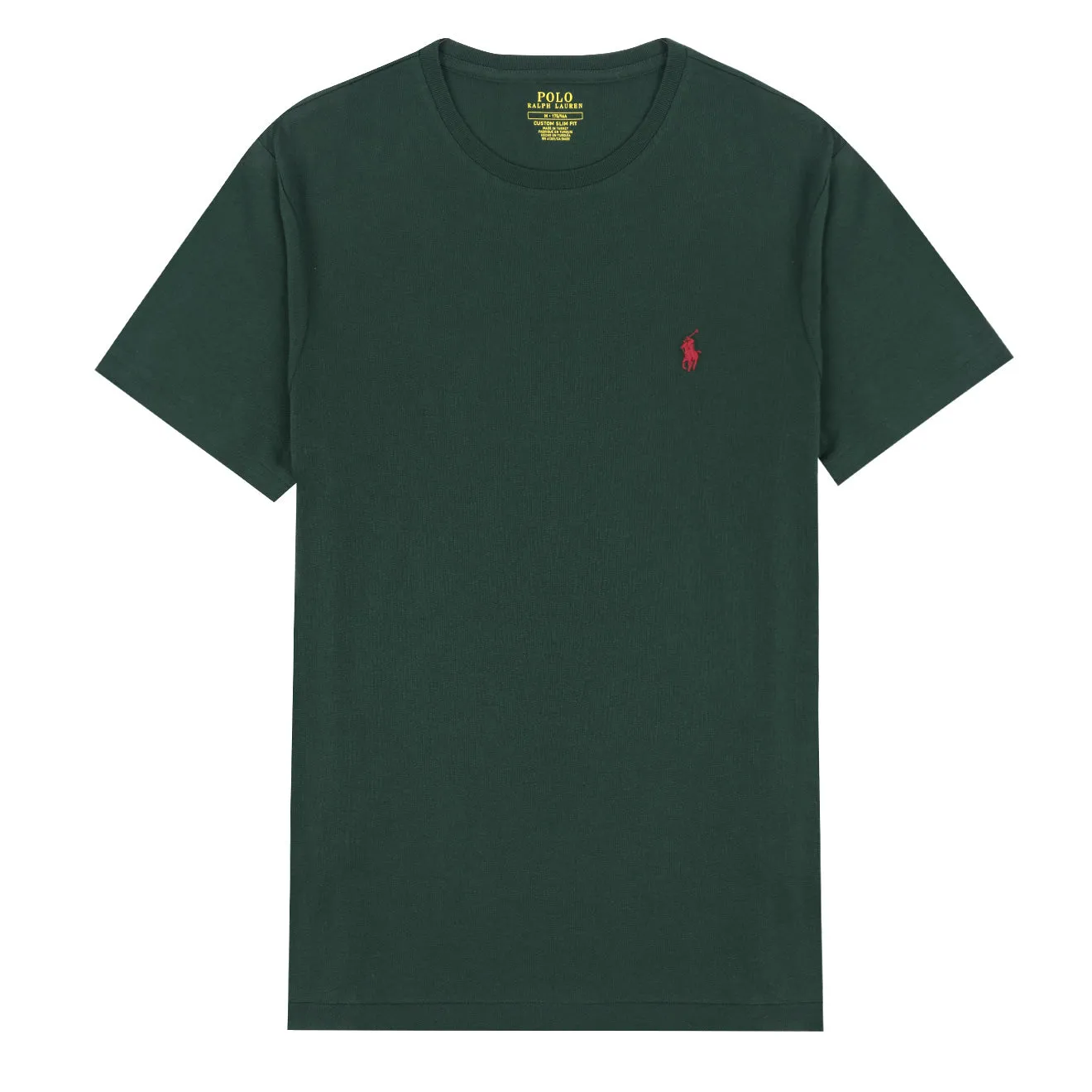 Polo Ralph Lauren Custom Slim Fit Baumwoll-T-Shirt College Grün