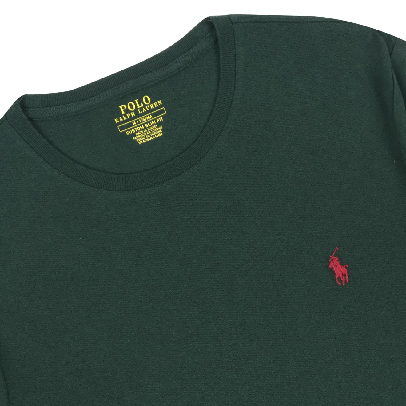 Polo Ralph Lauren Custom Slim Fit Baumwoll-T-Shirt College Grün