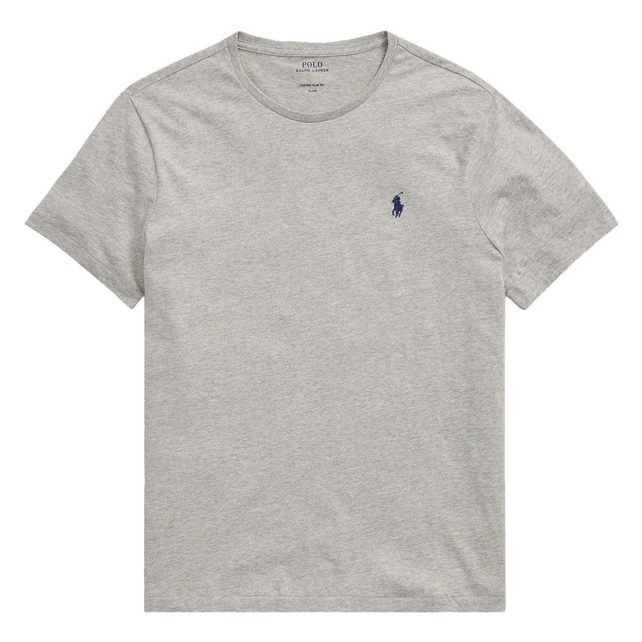 Polo Ralph Lauren Custom Slim Fit Baumwoll-T-Shirt Grau