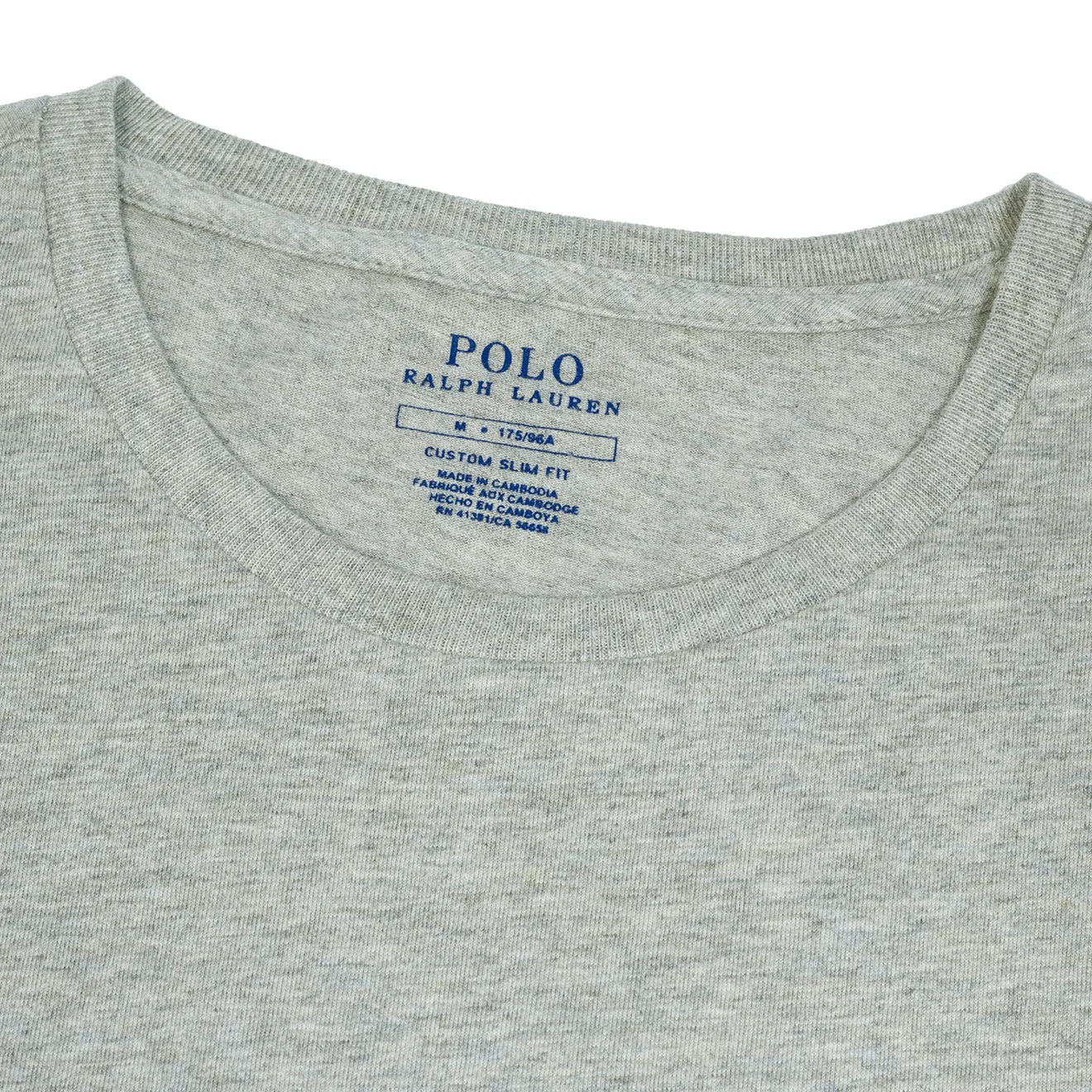 Polo Ralph Lauren Custom Slim Fit Baumwoll-T-Shirt Grau