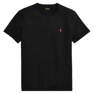 Polo Ralph Lauren Custom Slim Fit Baumwoll-T-Shirt RL Schwarz