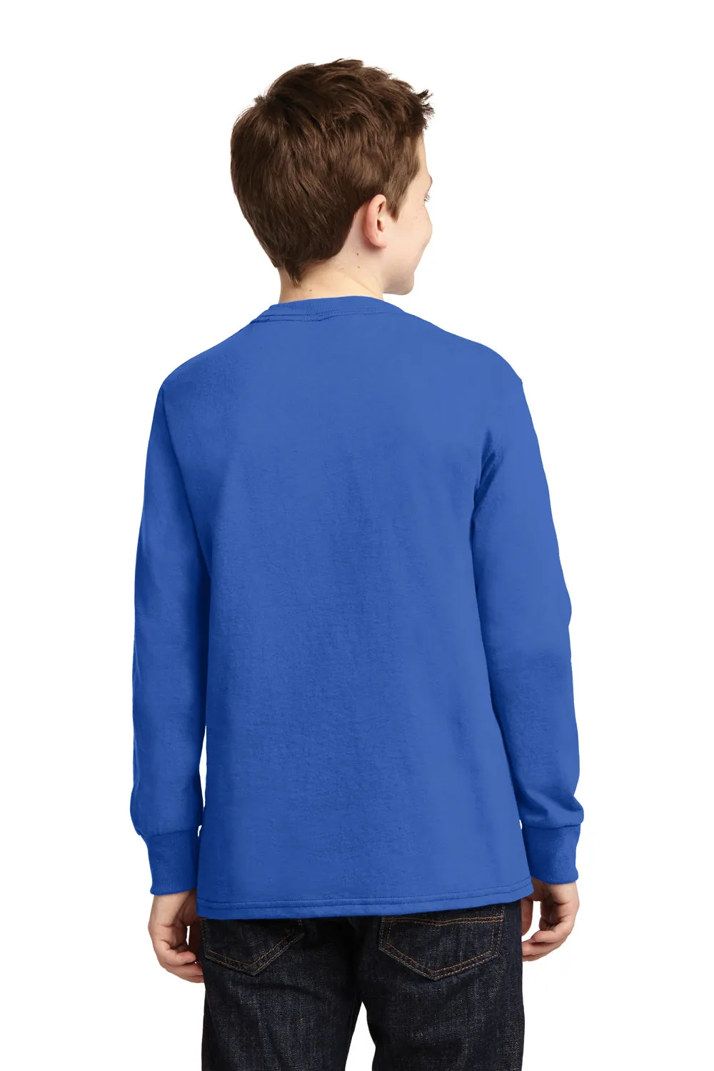 Port & Company Jugend Basic Langarm Rundhals T-Shirt - Königsblau