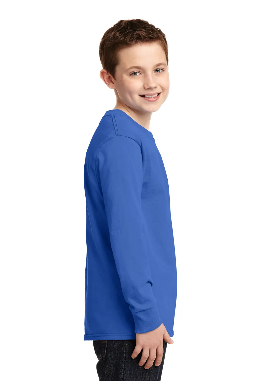 Port & Company Jugend Basic Langarm Rundhals T-Shirt - Königsblau