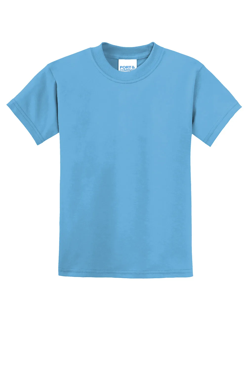 Port & Company Youth Core Kurzarm Rundhals T-Shirt - Aquamarinblau