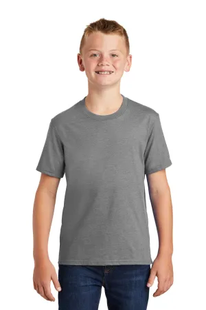 Port & Company Jugend Fan Favorit Kurzarm Rundhals T-Shirt - Heather Graphitgrau
