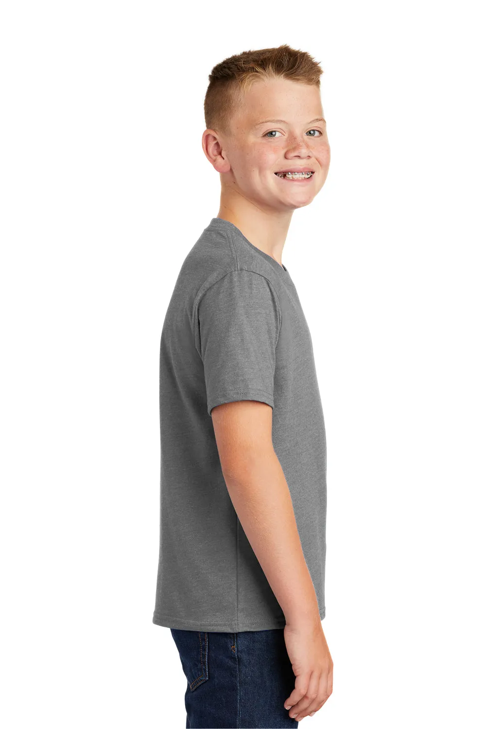 Port & Company Jugend Fan Favorit Kurzarm Rundhals T-Shirt - Heather Graphitgrau