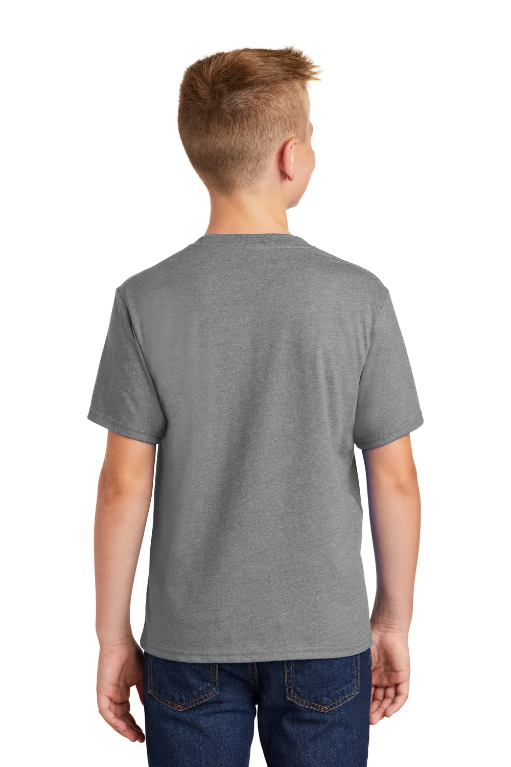 Port & Company Jugend Fan Favorit Kurzarm Rundhals T-Shirt - Heather Graphitgrau