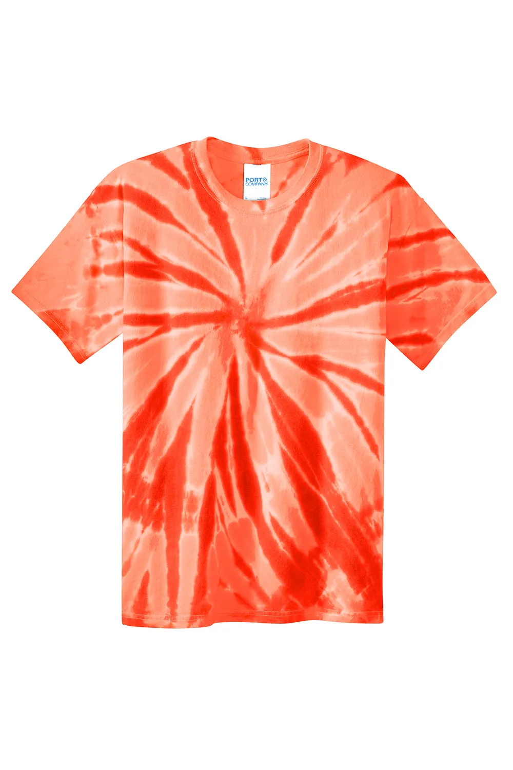 Port & Company Jugendliche Tie-Dye Kurzarm Rundhals T-Shirt - Orange