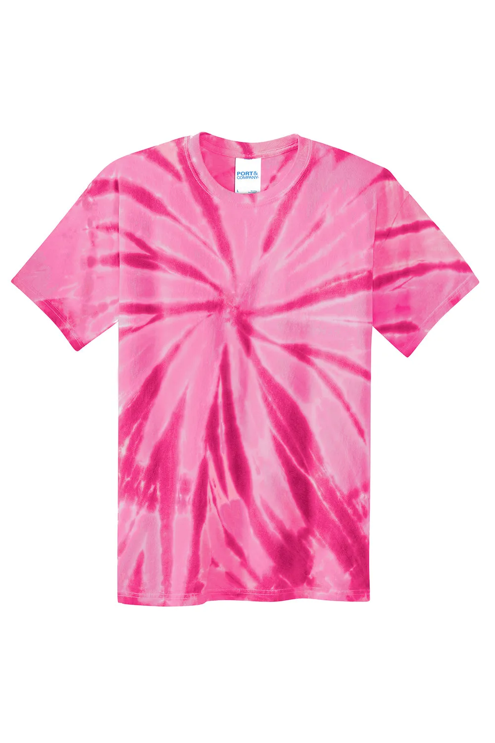 Port & Company Jugendliche Tie-Dye Kurzarm Rundhals T-Shirt - Rosa