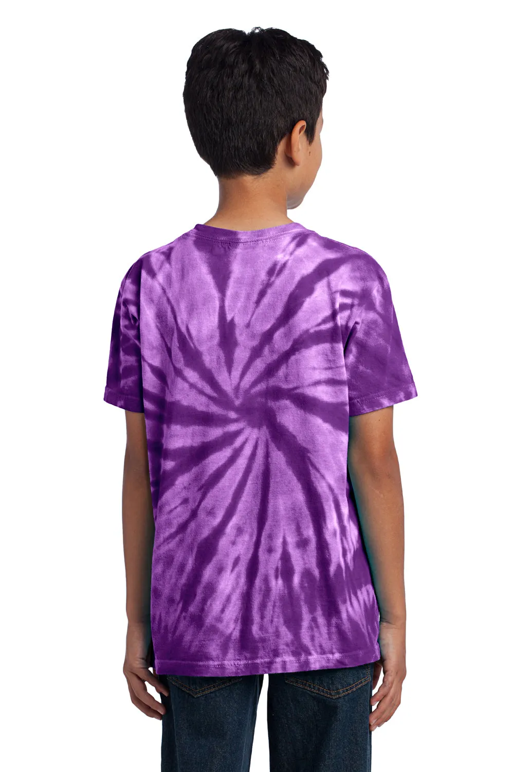 Port & Company Jugendliche Tie-Dye Kurzarm Rundhals T-Shirt - Lila