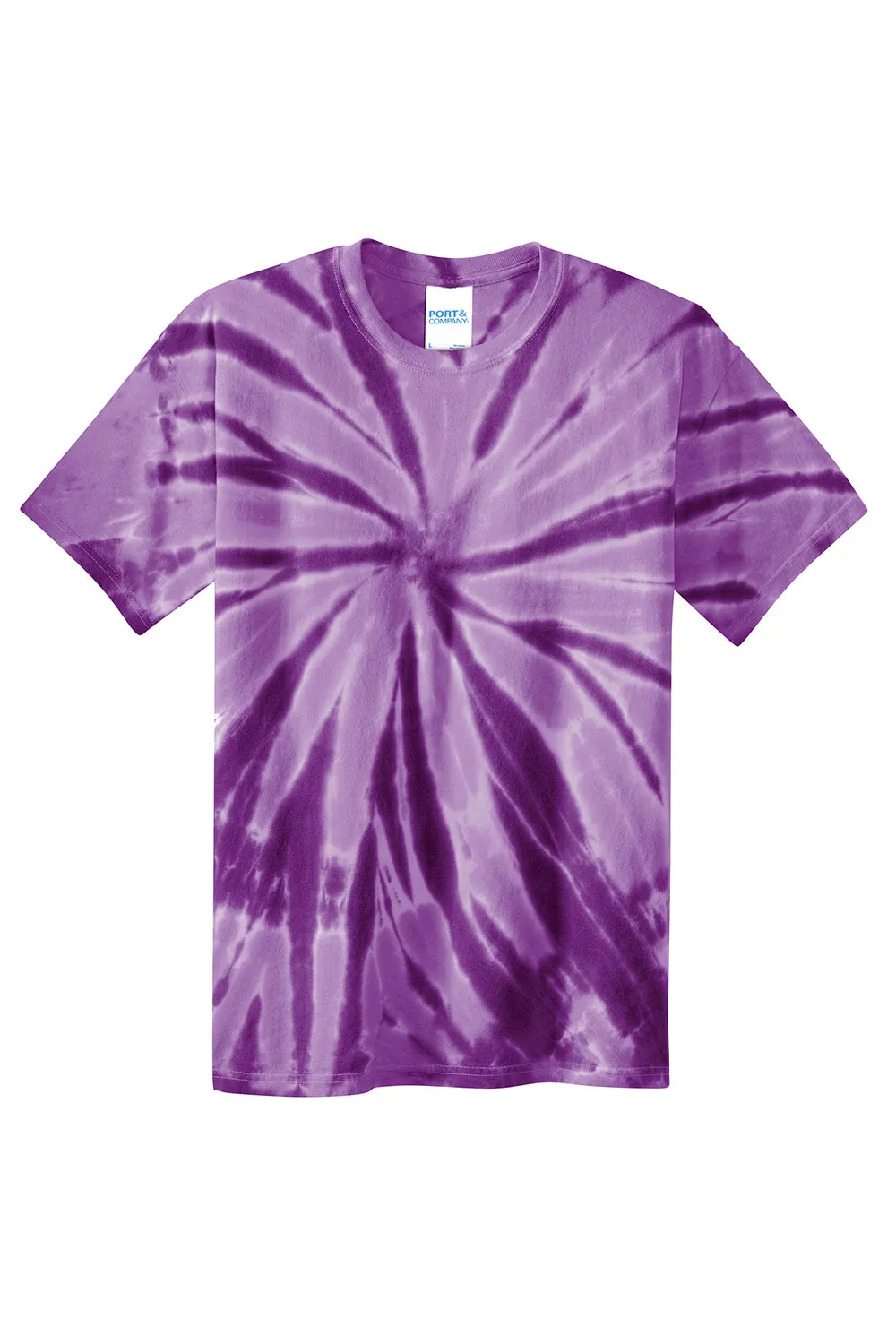 Port & Company Jugendliche Tie-Dye Kurzarm Rundhals T-Shirt - Lila
