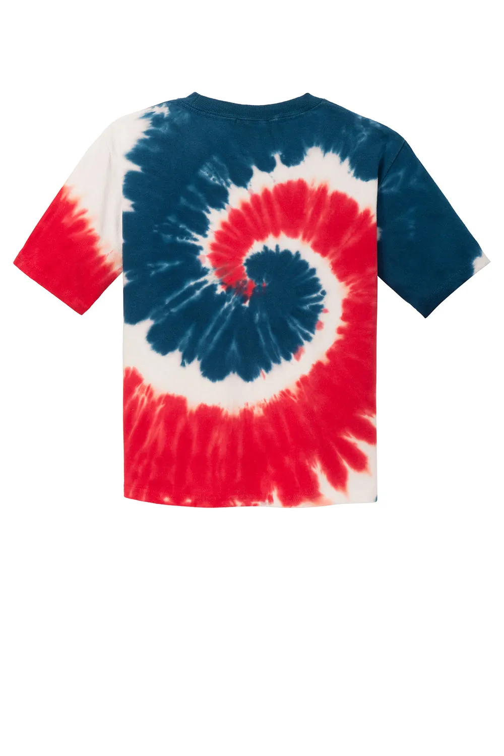 Port & Company Jugendliche Tie-Dye Kurzarm Rundhals T-Shirt - USA Regenbogen