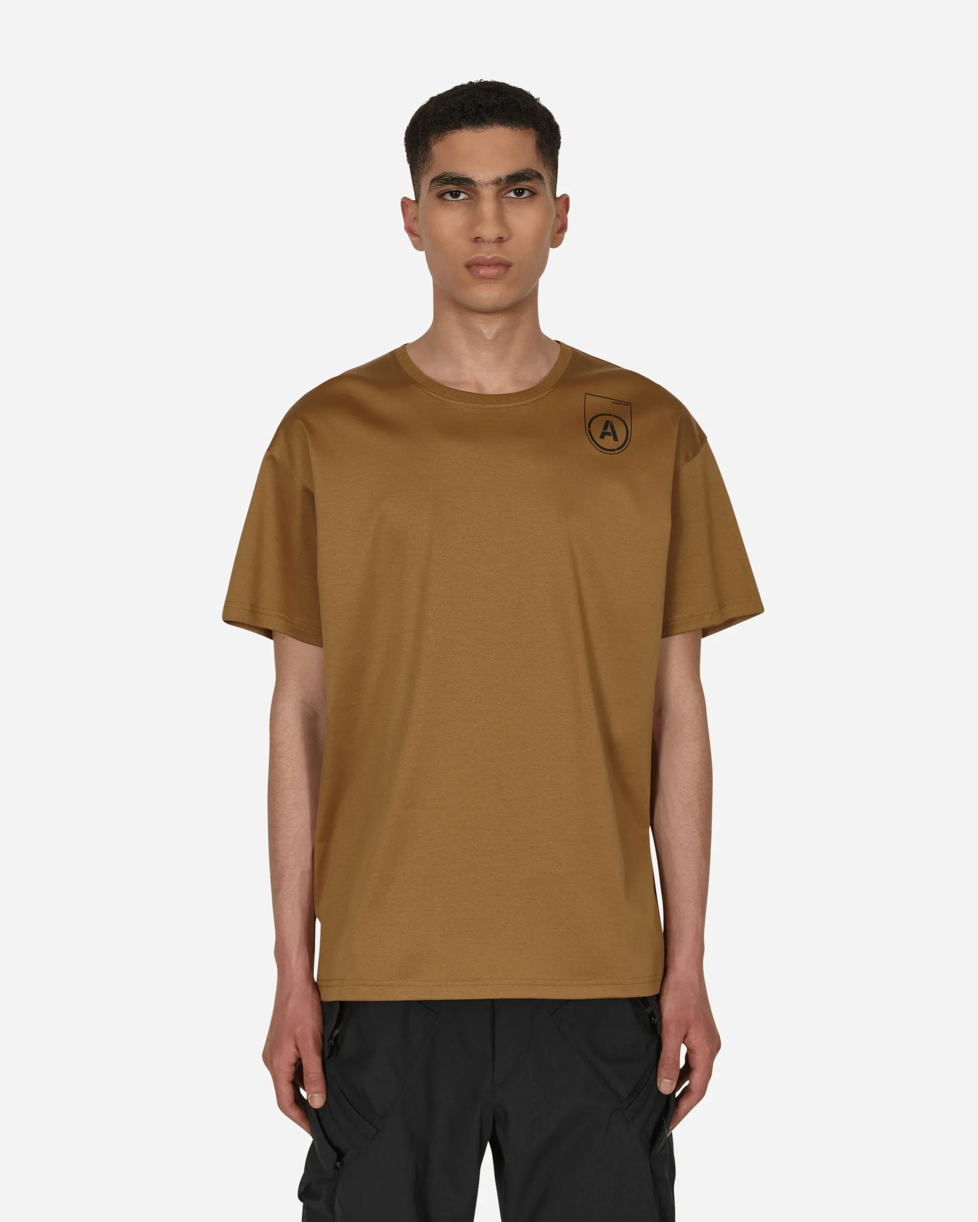 Bedrucktes T-Shirt Braun