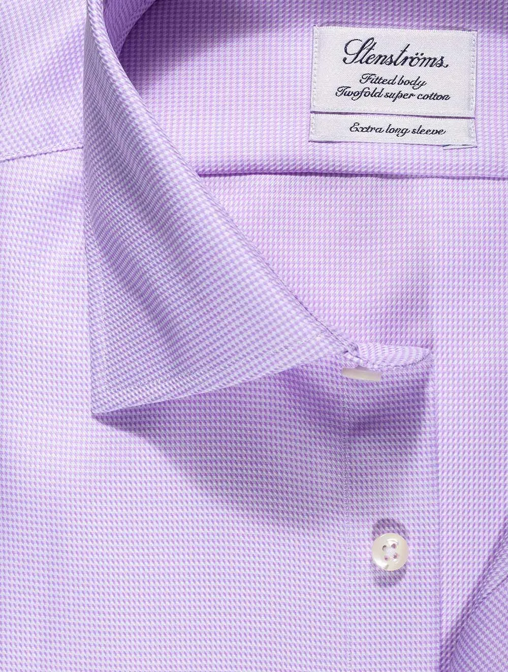 Lila Extra Langarm Puppenzahn Passform Hemd