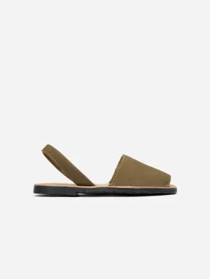 Rambu Damen Vegan Wildleder Menorca-Sandalen | Khaki