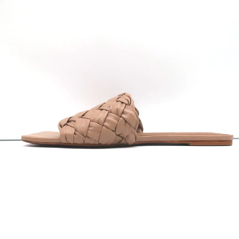 RAYE Slide Sandalen Ever Nude Geflochtenes Leder Größe 7.5