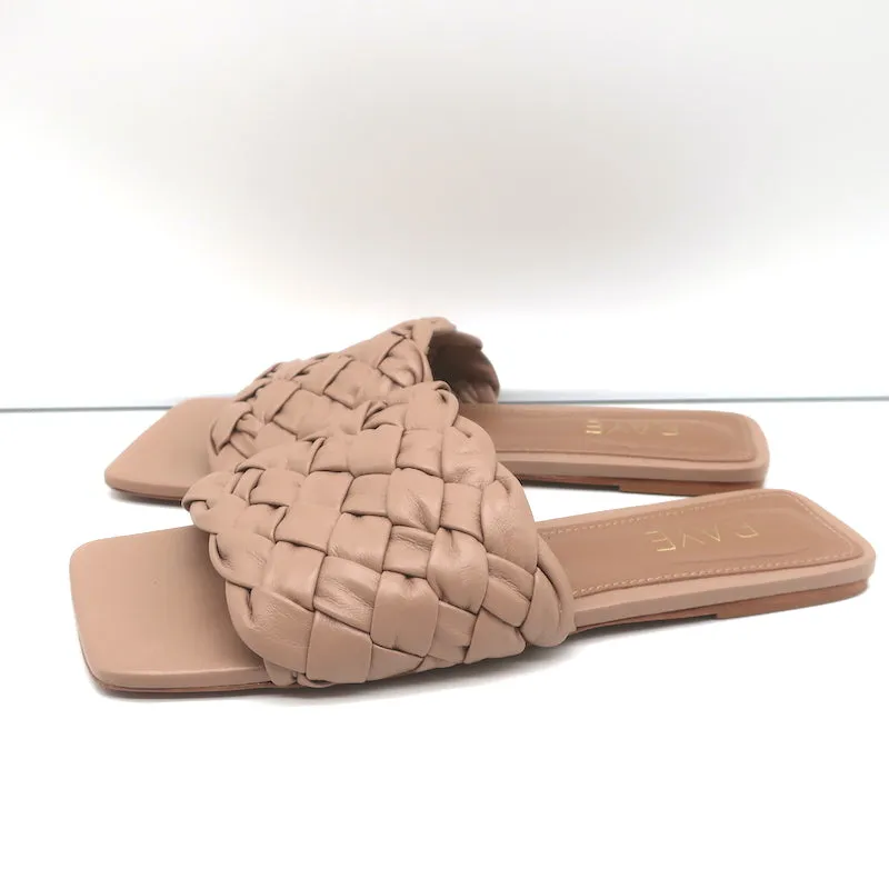 RAYE Slide Sandalen Ever Nude Geflochtenes Leder Größe 7.5