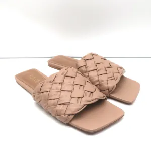RAYE Slide Sandalen Ever Nude Geflochtenes Leder Größe 7.5