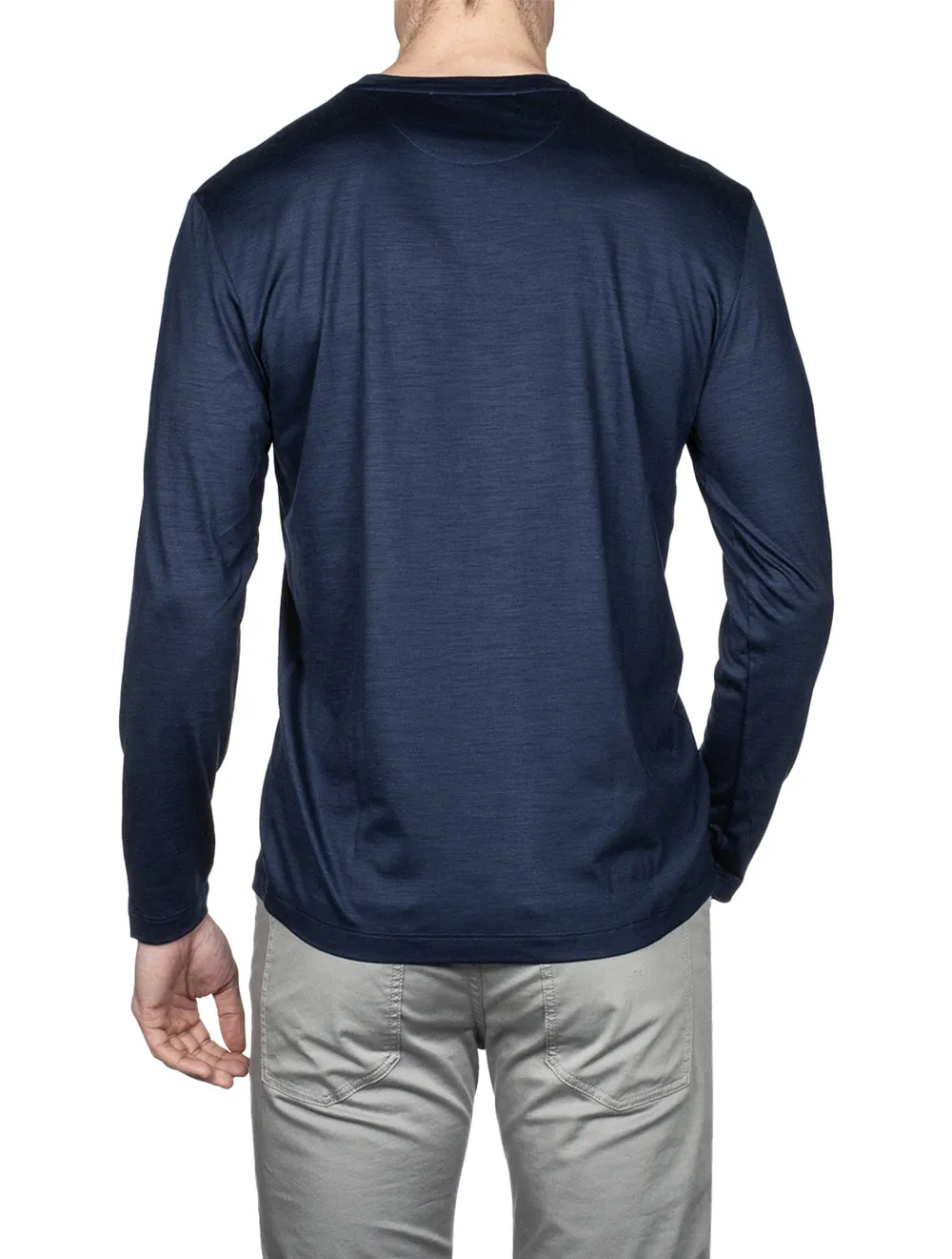 Reda Active Langarm T-Shirt Marineblau