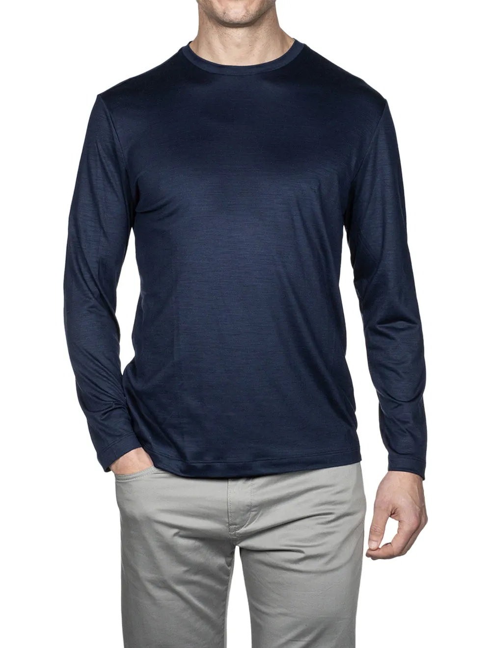 Reda Active Langarm T-Shirt Marineblau