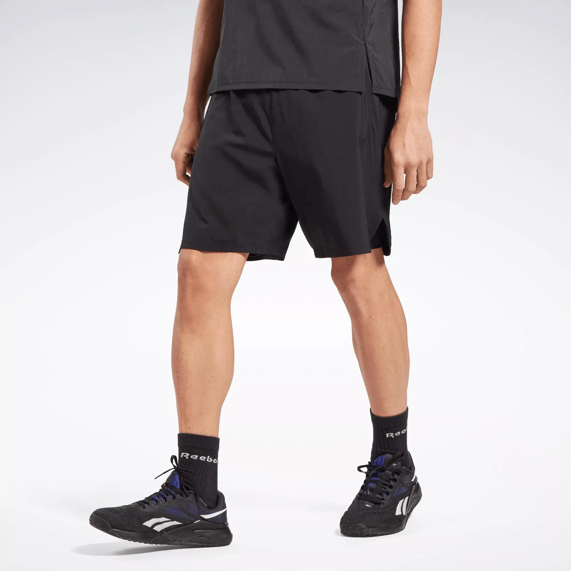 Reebok Herren Speed 3.0 Zwei-in-Einer Shorts Schwarz Reebok
