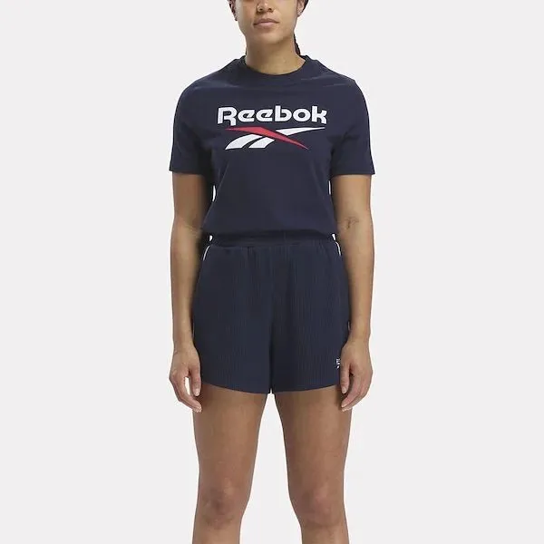 REEBOK DAMEN IDENTITY BIG LOGO NAVY T-SHIRT