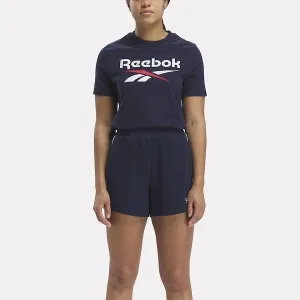 REEBOK DAMEN IDENTITY BIG LOGO NAVY T-SHIRT