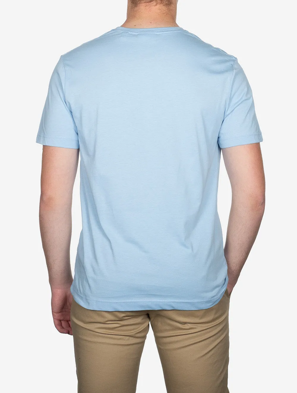Regular Fit Shield Kurzarm T-Shirt Capri Blau