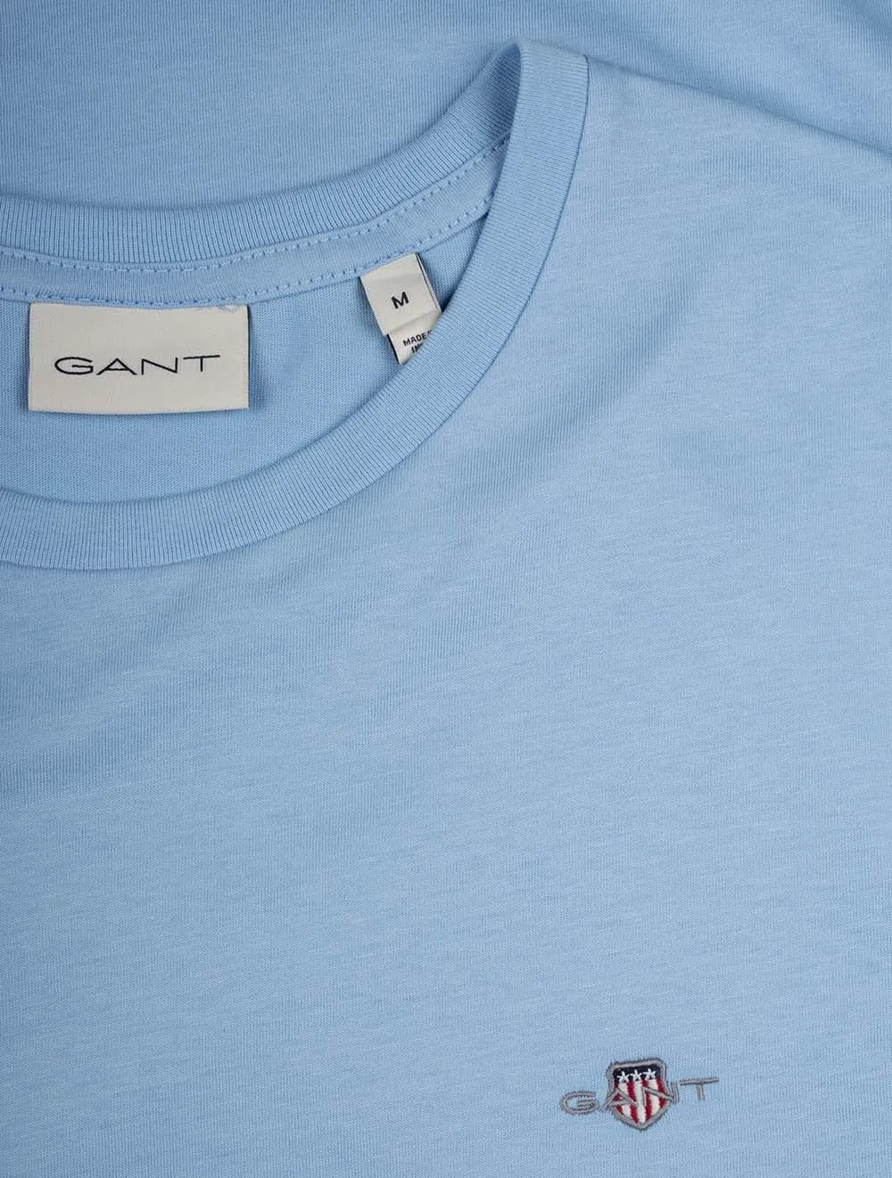 Regular Fit Shield Kurzarm T-Shirt Capri Blau
