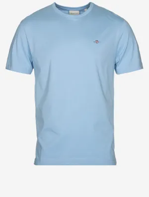 Regular Fit Shield Kurzarm T-Shirt Capri Blau