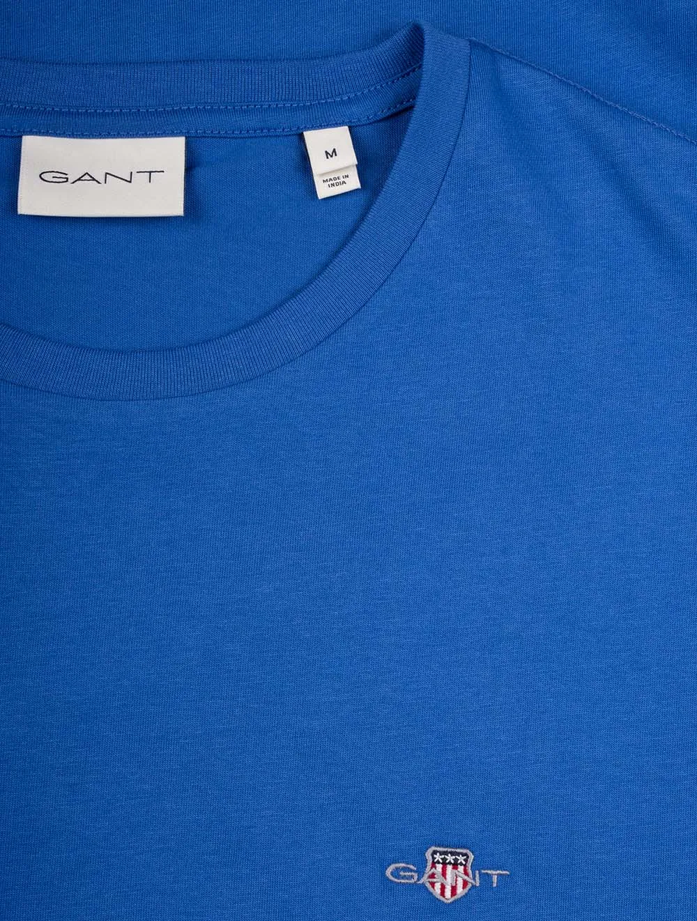 Regular Fit Shield Kurzarm T-Shirt Reichhaltiges Blau