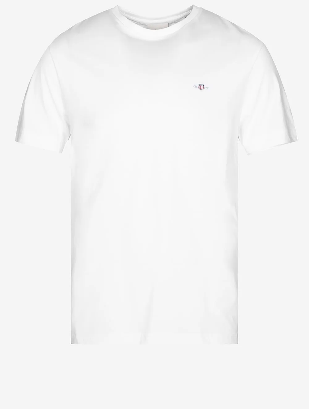 Regular Fit Shield Kurzarm T-Shirt Weiß
