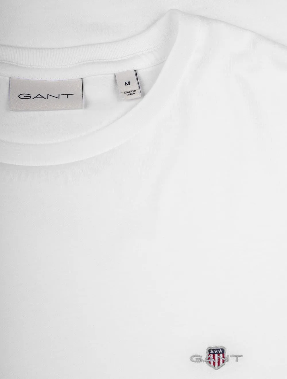 Regular Fit Shield Kurzarm T-Shirt Weiß