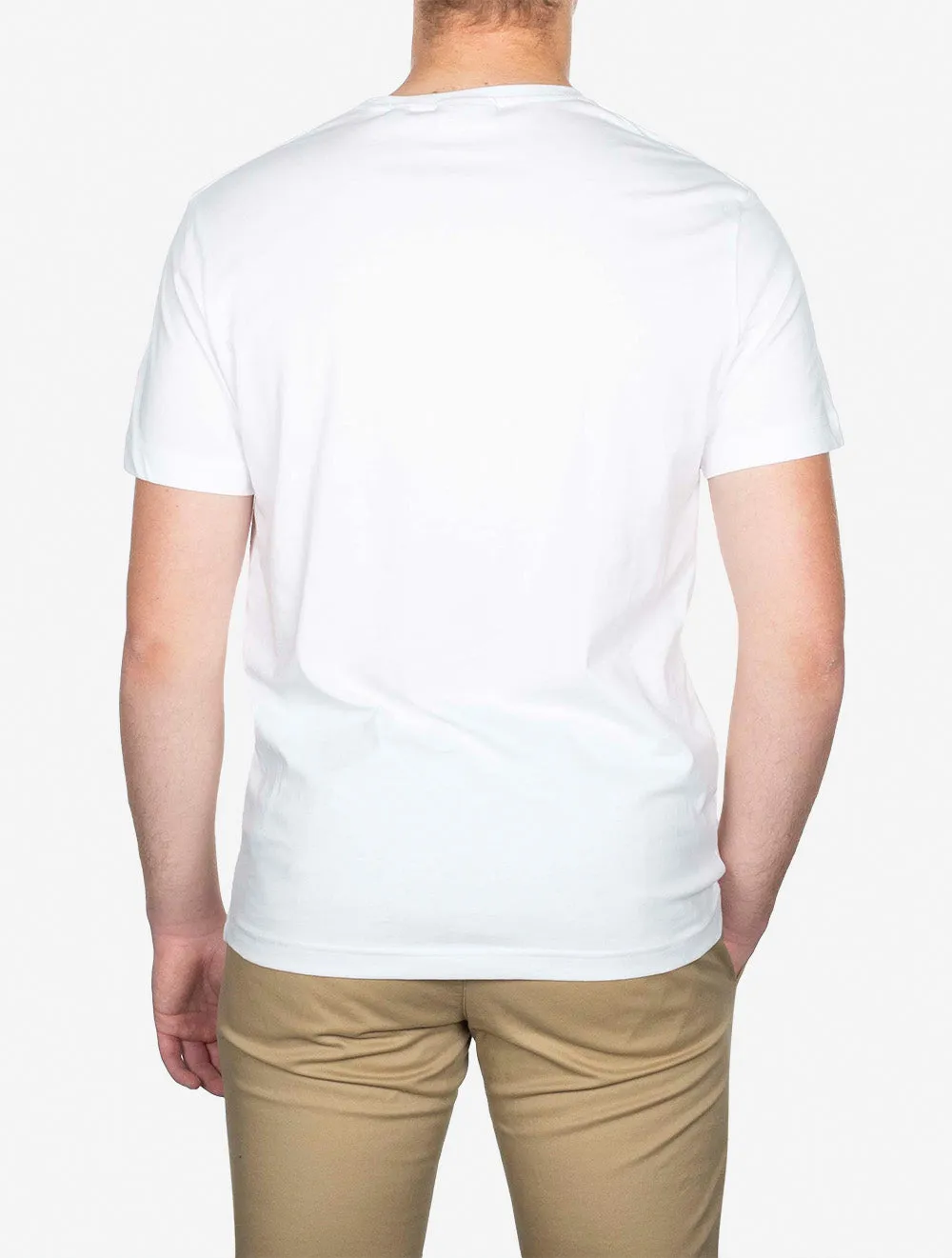Regular Fit Shield Kurzarm T-Shirt Weiß
