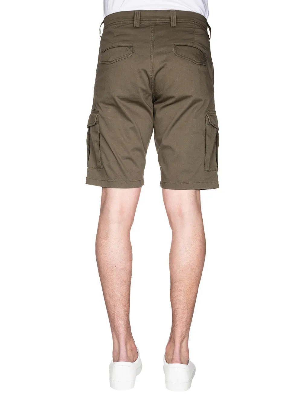 Bequeme Twill Utility Shorts in Dunkelgrün