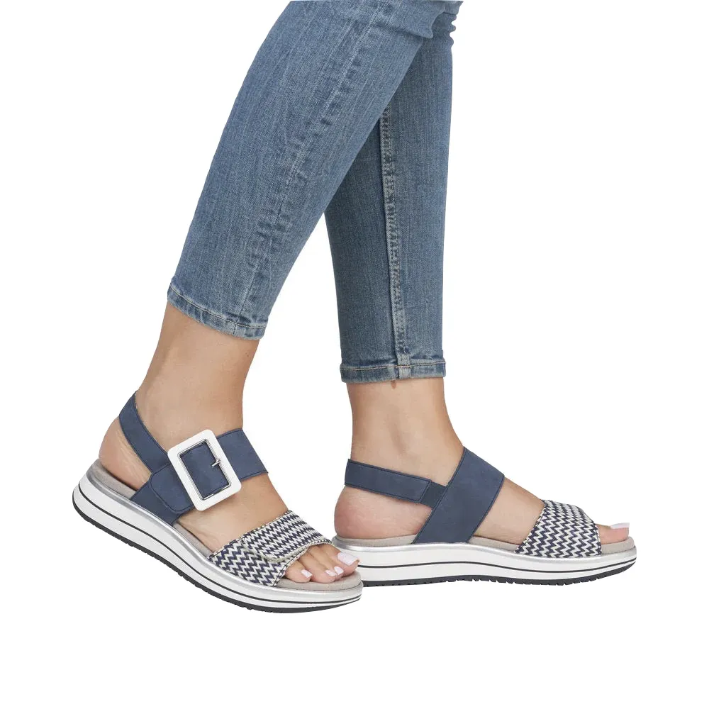 Remote Damen Jocelyn 53 Sandale in Pazific-Weiß/Jeans