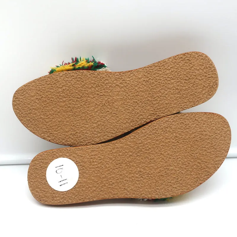 RES IPSA Marokkanische Rutsche Sandalen Mehrfarbig Größe 10-11 NEU