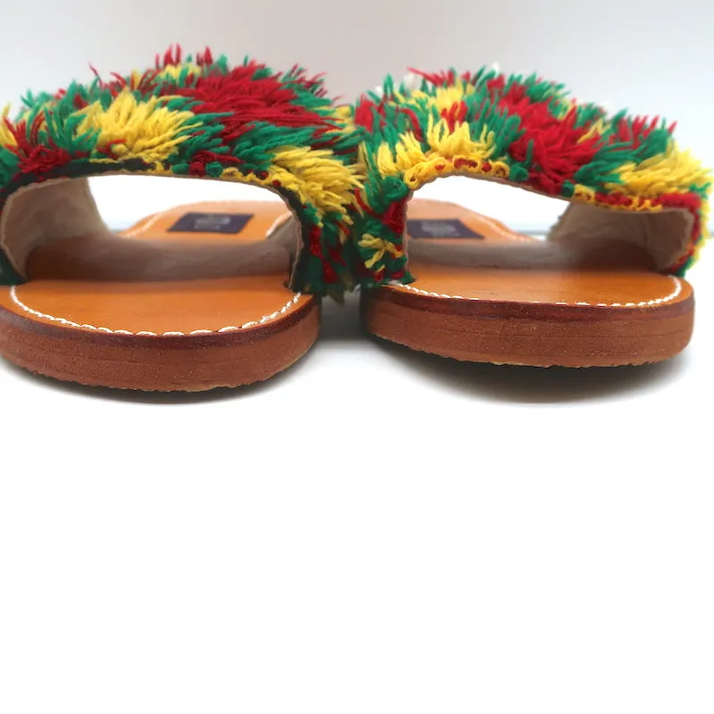 RES IPSA Marokkanische Rutsche Sandalen Mehrfarbig Größe 10-11 NEU