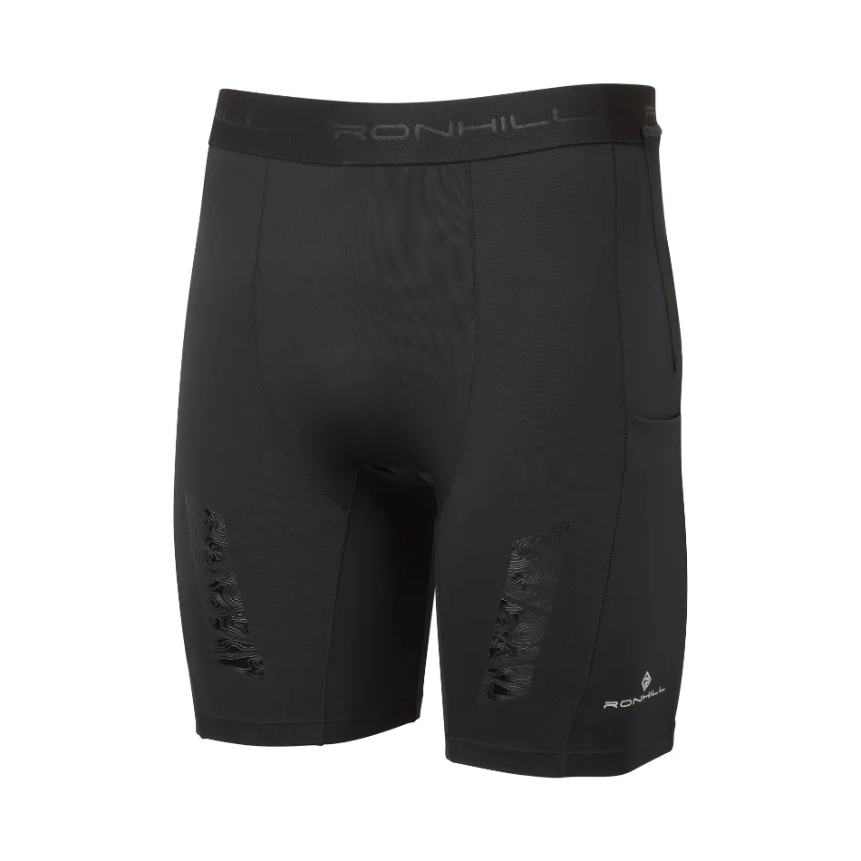 Ronhill Herren Tech All-Terrain 8 Zoll Stretch Shorts in Vollschwarz SS25