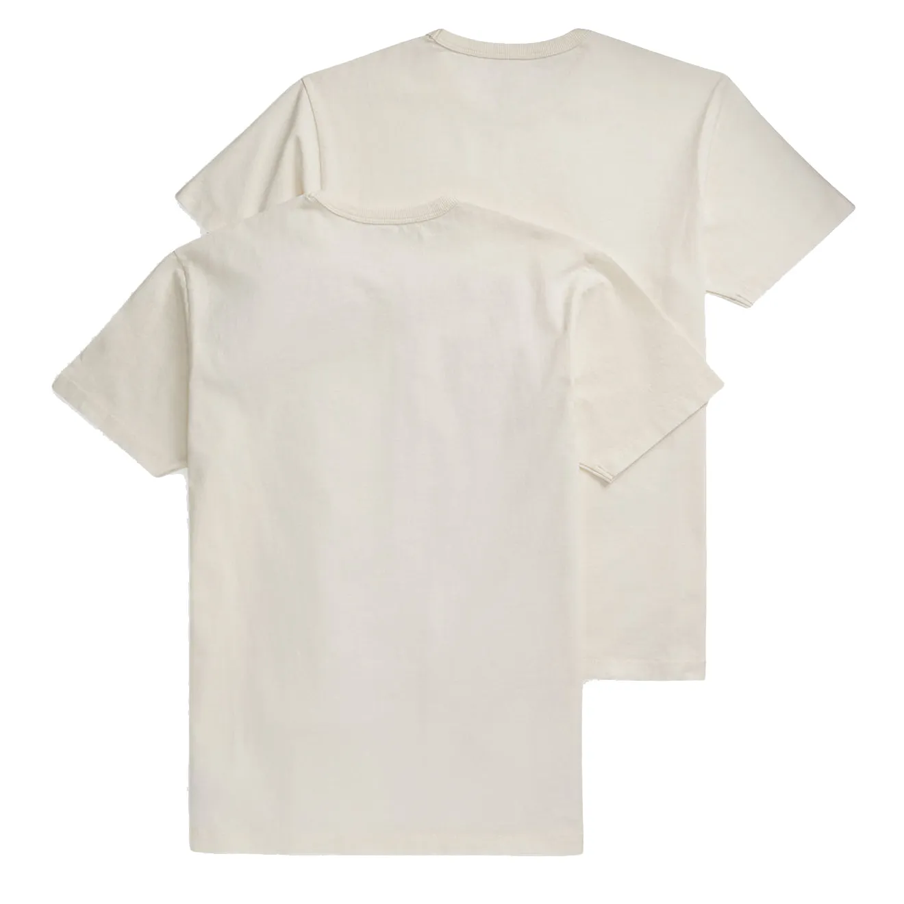 RRL von Ralph Lauren zweiteiliges T-Shirt mit aufgefärbter Tasche in Warmweiß