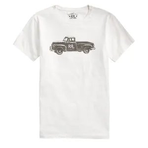 RRL von Ralph Lauren Truck Jersey T-Shirt Papierweiß