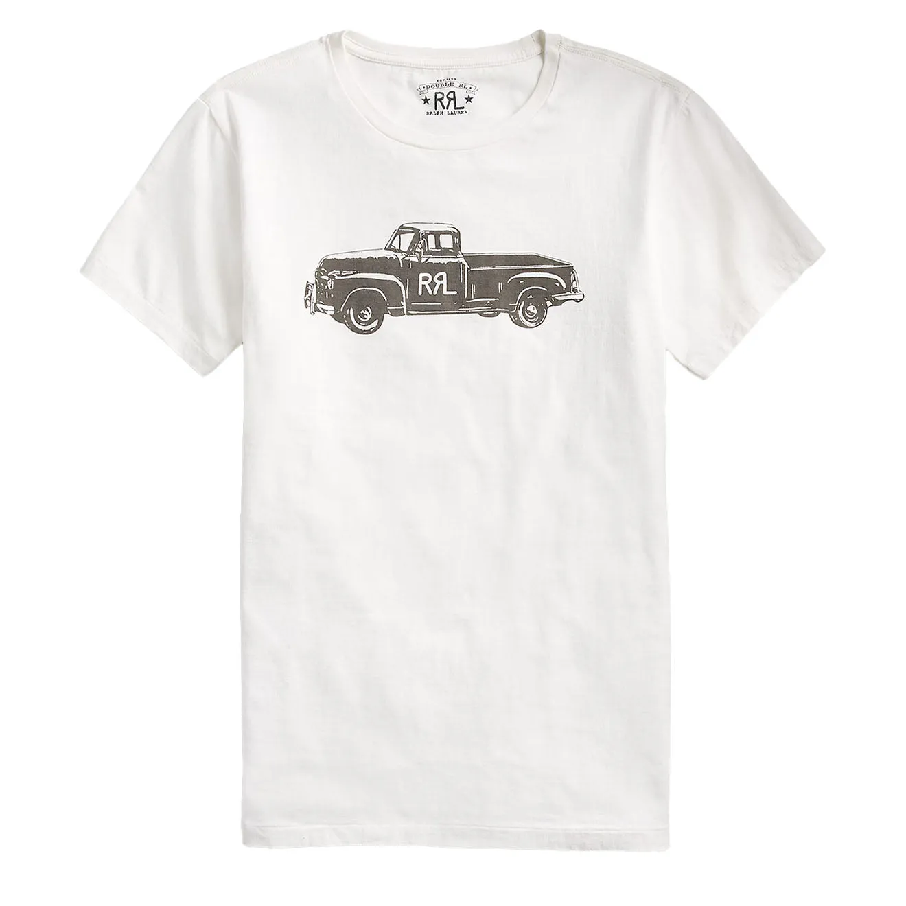 RRL von Ralph Lauren Truck Jersey T-Shirt Papierweiß